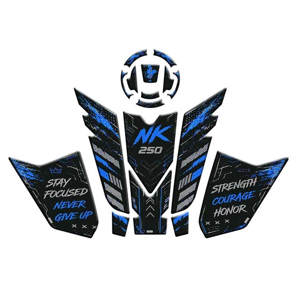CF MOTO 250 NK 2023 - 2026 UYUMLU TANK PAD SET 005