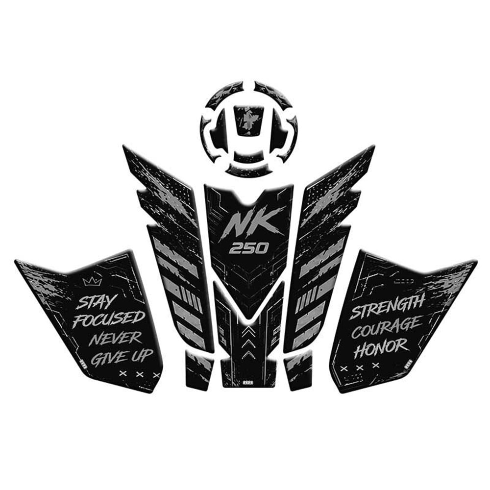 CF MOTO 250 NK 2023 - 2026 UYUMLU TANK PAD SET 006