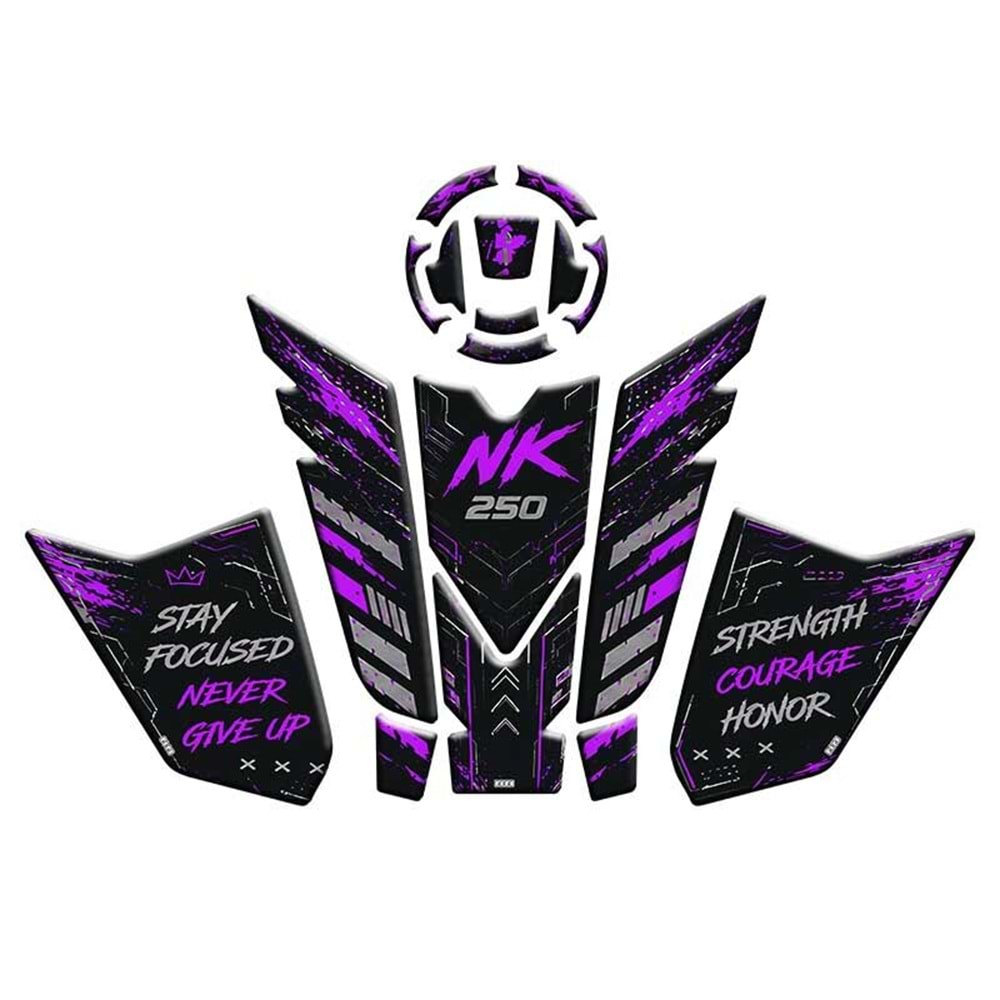CF MOTO 250 NK 2023 - 2026 UYUMLU TANKPAD SET 007
