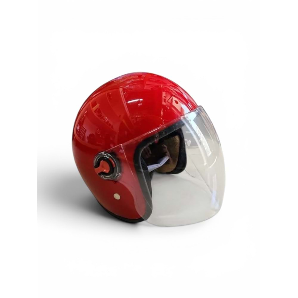KASK YARIM ÇENESİZ KIRMIZI