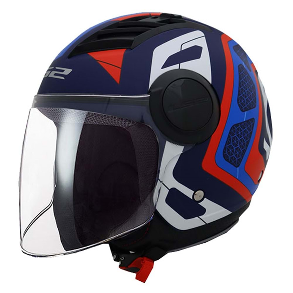 KASK LS2 AIRFLOW ANDROID (L) MAT MAVİ-KIRMIZI