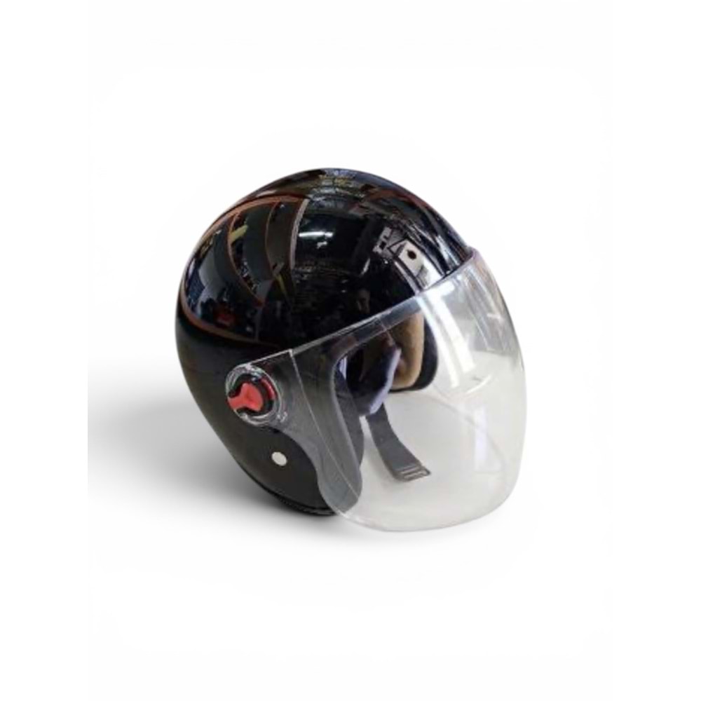 KASK YARIM ÇENESİZ SİYAH