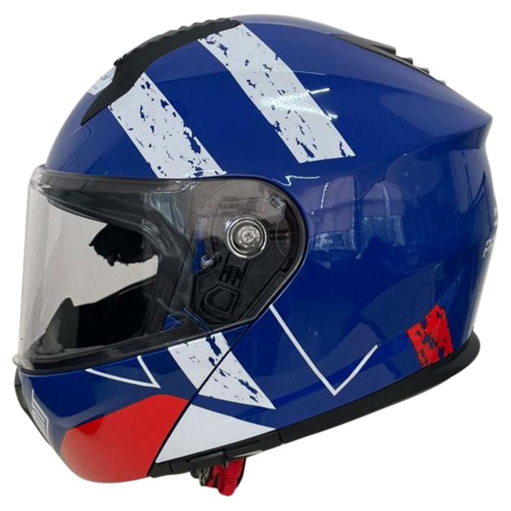 KASK MTS 966 BLUE (XL) ÇENE AÇILIR GÜNEŞ VİZÖRLÜ