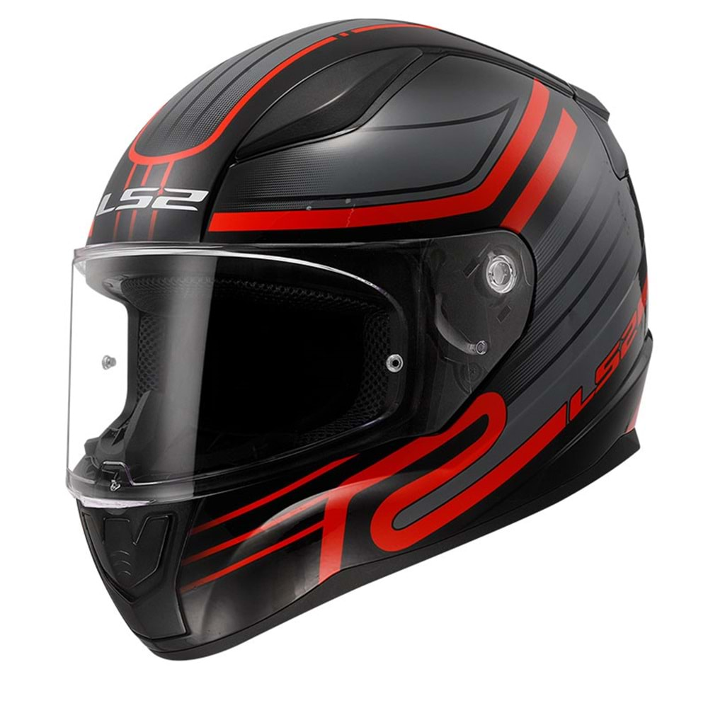 KASK LS2 RAPID 2 CIRCUIT (XL) (SİYAH-GRİ-KIRMIZI)