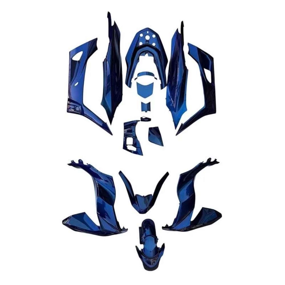 HONDA PCX 2021 - 2024 UYUMLU KOMPLE KAPORTA SETİ BUKALEMUN MAVİ