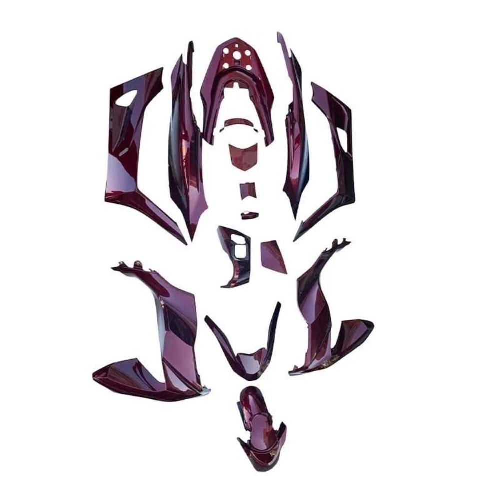 HONDA PCX 2021 - 2024 UYUMLU KOMPLE KAPORTA SETİ BORDO