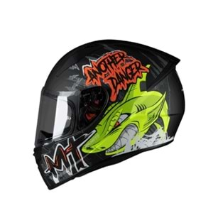 MT KASK STİNGER DANGER RENKLİ VİZÖRLÜ SMOKE (S)