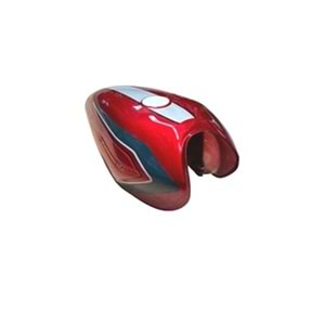 BENZİN DEPOSU 125 CG KUBA ŞERİTLİ KIRMIZI