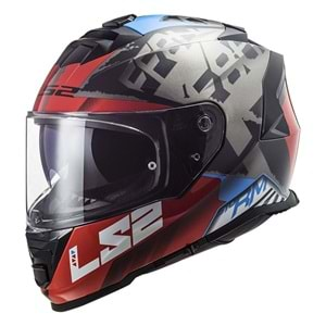 KASK LS2 STORM (L) (MAT SİYAH-KIRMIZI TİTANYUM)