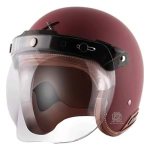 KASK AXOR JET YARIM (M) MAT BORDO