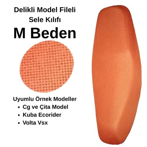 MOTOSİKLET SELE KILIFI FİLE TURUNCU M BEDEN