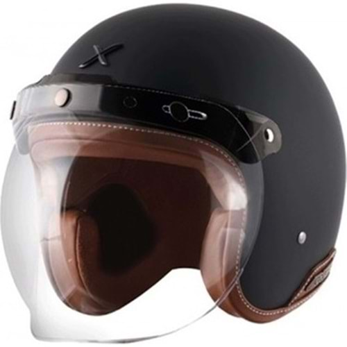 KASK AXOR JET YARIM (XL) MAT SİYAH