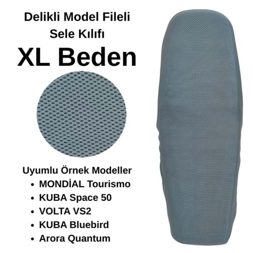 SCOOTER SELE KILIFI FİLE GRİ XL BEDEN