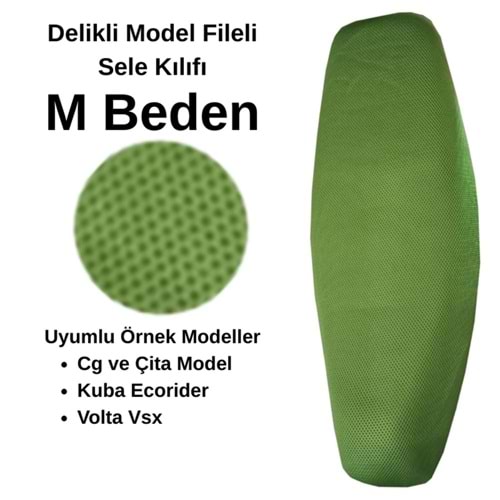 MOTOSİKLET SELE KILIFI FİLE YEŞİL M BEDEN