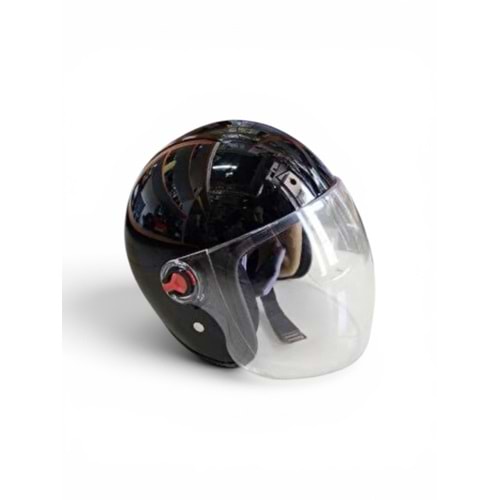KASK YARIM ÇENESİZ SİYAH
