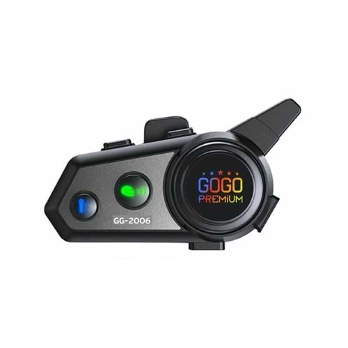 UNİVERSAL MOTOSİKLET KASK İNTERCOM BLUETOOTH RGB IŞIKLI 1 KM MENZİL GG-2006