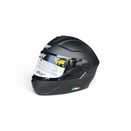 KASK SWAY 917 MAT BLACK ÇENE AÇILIR VİZORLÜ XL