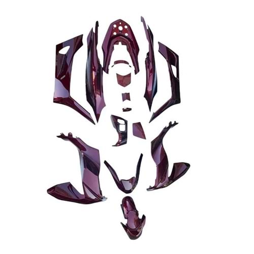 HONDA PCX 2021 - 2024 UYUMLU KOMPLE KAPORTA SETİ BORDO