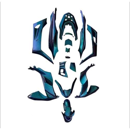 HONDA PCX 2021 - 2024 UYUMLU KOMPLE KAPORTA SETİ BUKALEMUN YEŞİL