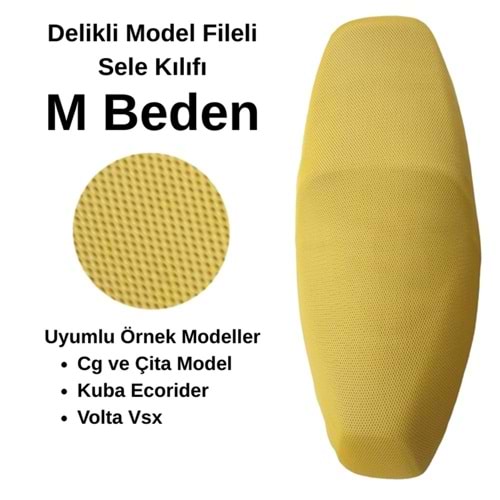 MOTOSİKLET SELE KILIFI FİLE SARI M BEDEN