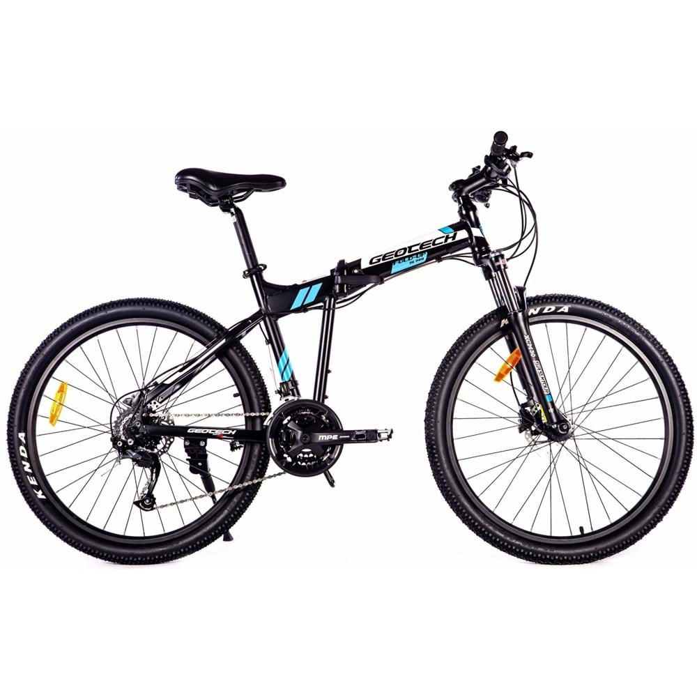 Geotech Fold Up 26D Pro 26 Jant 27 Vites HD Katlanır Dağ Bisikleti - Mat Siyah Mavi