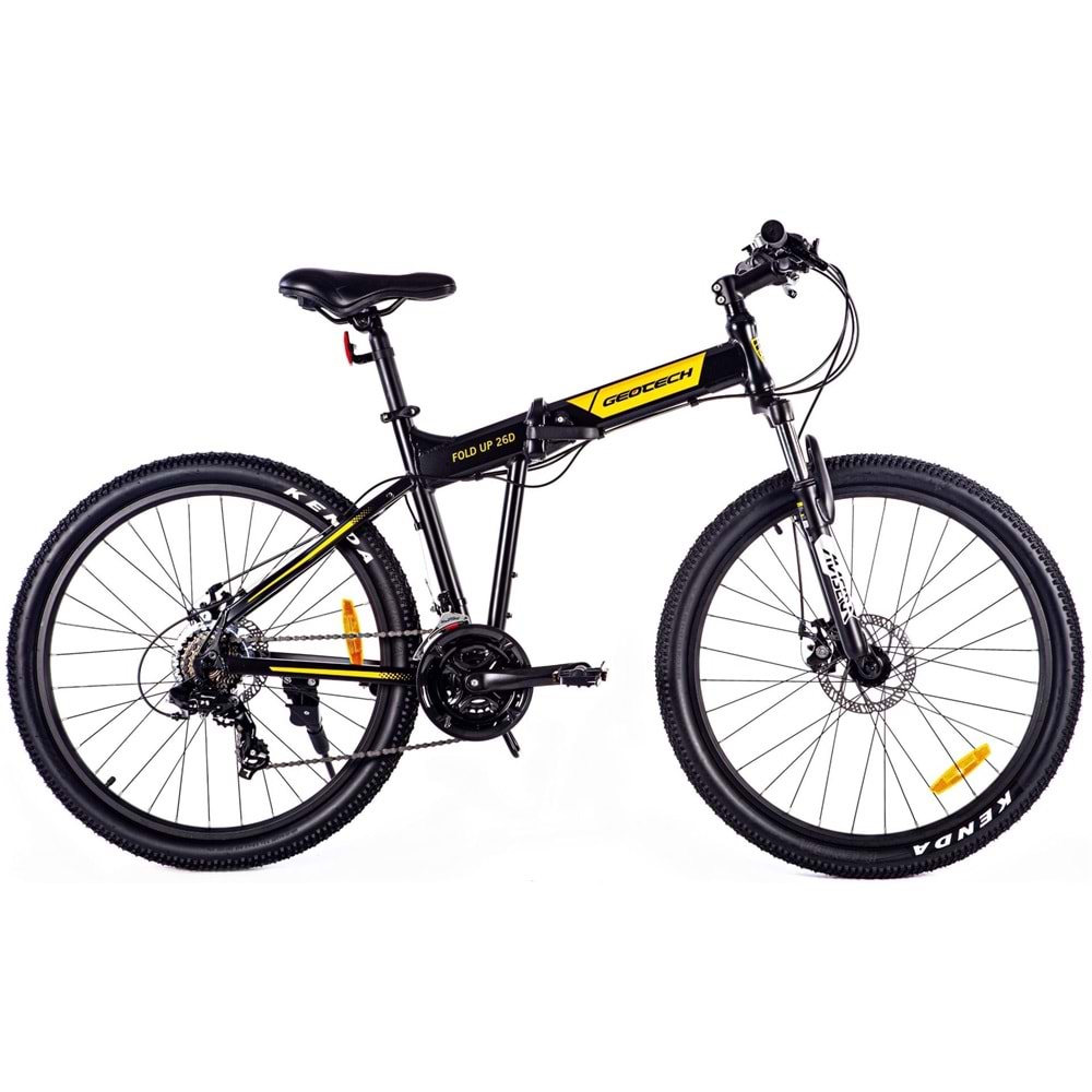 Geotech Fold Up 26D 26 Jant 21 Vites MD Katlanır Dağ Bisikleti - Mat Siyah Sarı 2026