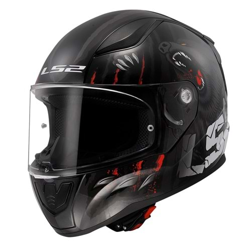 KASK LS2 RAPID 2 CLAWN ( 3XL) MAT SİYAH-GRİ-KIRMIZI