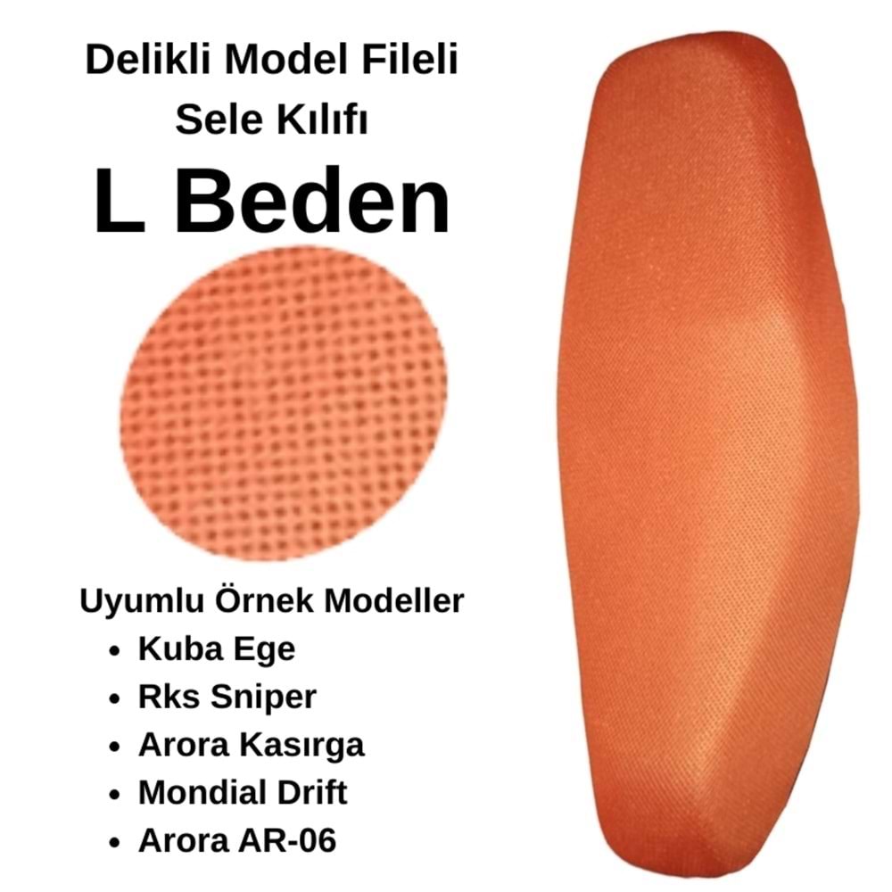 MOTOSİKLET SELE KILIFI FİLE TURUNCU L BEDEN